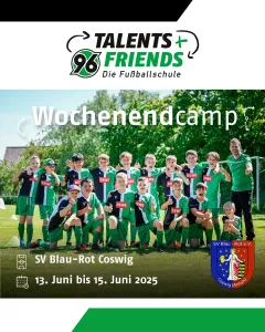 Fußball-Wochenendcamp 2025 der Hannover 96-Talents+Friends Fußballschule